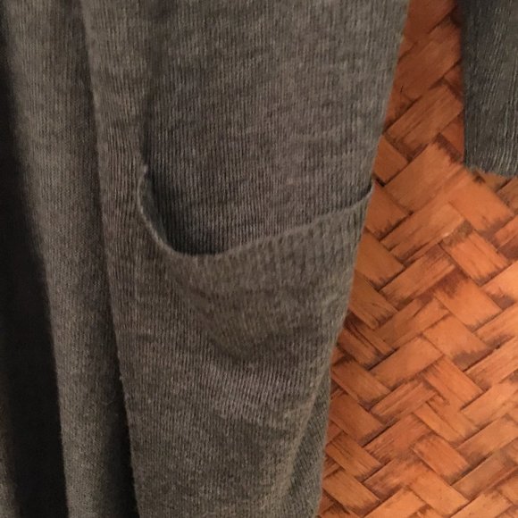 Kaffe Lightweight Long Sandra Cardigan In Grey - Picture 6 of 8